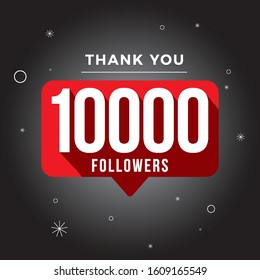 Set of numbers for Thanks followers design.Thank you followers congratulation card. Vector illustration for Social Networks. Web user or blogger celebrates a large number of subscribers
