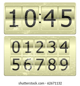 Set of numbers for use as a clock or counter