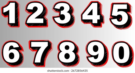 Conjunto de números. Vector de números angustiados.