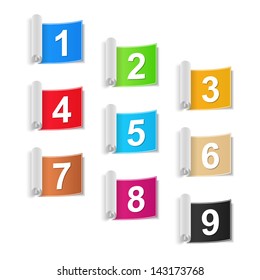 Set of numbers, vector eps10 illustration
