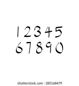 Set Numbers Written Pen Stock Vector (Royalty Free) 285168479 ...