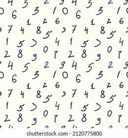 A set of numeral seamless wallpaper pattern. Vector grafic. 1000x1000
