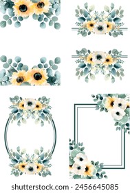 a set o four layouts featuring vector country flowers, perfect for  your cards, invitations, parties and special occasions.
Classy and romantic, easy to customize with your desired text