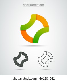 Set of O letter logo design template elements. Collection of vector letter O sign.
