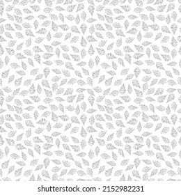 A set of oak leaves seamless pattern, 1000x1000, Vector graphics.