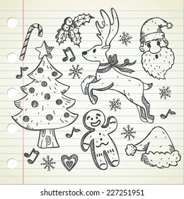 set of object related to Christmas 