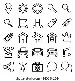 Set of Object Sign Symbol Icon Vector Illustration
