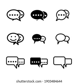 Set object of Speech balloon design. good template for chat icon design.
