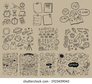 Set of object and symbol hand drawn doodle illustration