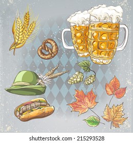 A set of objects for Oktoberfest 