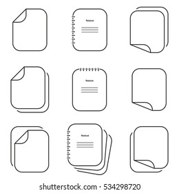 Set of objects on the theme of document