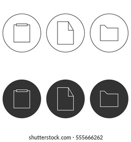 Set of objects on the theme of document