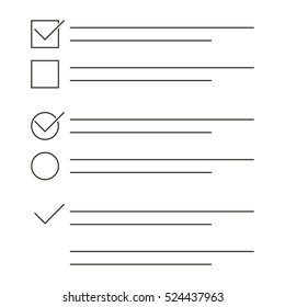 Set of objects on the theme of form, sheet