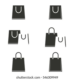 Set of objects on the theme of shopping bag
