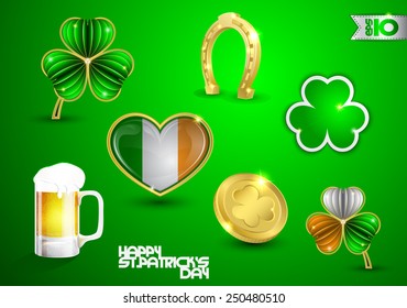 Set of objects St. Patrick