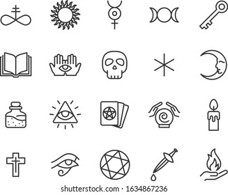 set of occult icons, magic, astrology