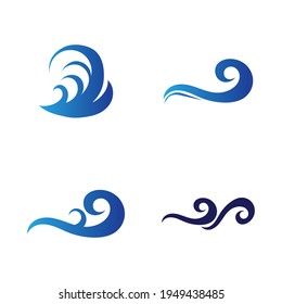set of ocean wave water logo vector illustration sesign template