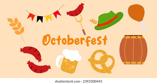 Set of Octoberfest elements illustration 