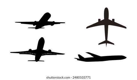 set od passenger plane silhouette	