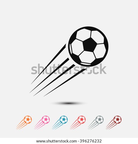 Set of: black Soccer vector icon