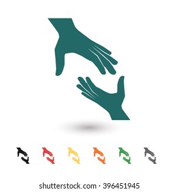 Set of: blue Helpful vector icon