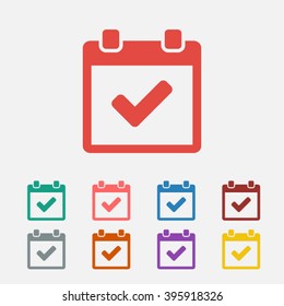 Set Red Calendar Vector Icon Stock Vector (Royalty Free) 395918326 ...