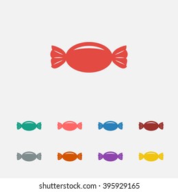 Set of: red Candy vector icon