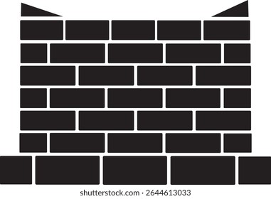  set off Brick Wall Icon Vetor. projeto de parede Fundo, bordas arredondadas ilustração, precisamente renderizado, parede com fundo branco,
