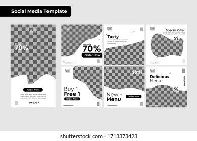 set off Food Sale or Discount for Social media template, flyer template, banner template.