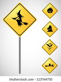 A set off Halloween Signs.
