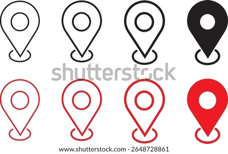 Set off location icon vector set.Modern map,Flat icon Location, Map pointer icon,vector illustration sign,Location, vector,
