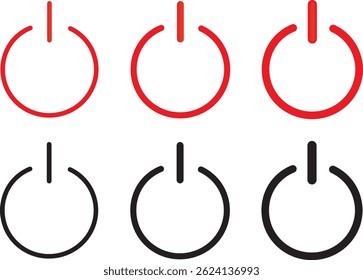 set off the power button icon set. Electric power sign. Start power sign, illustration  sign vector symbol background
