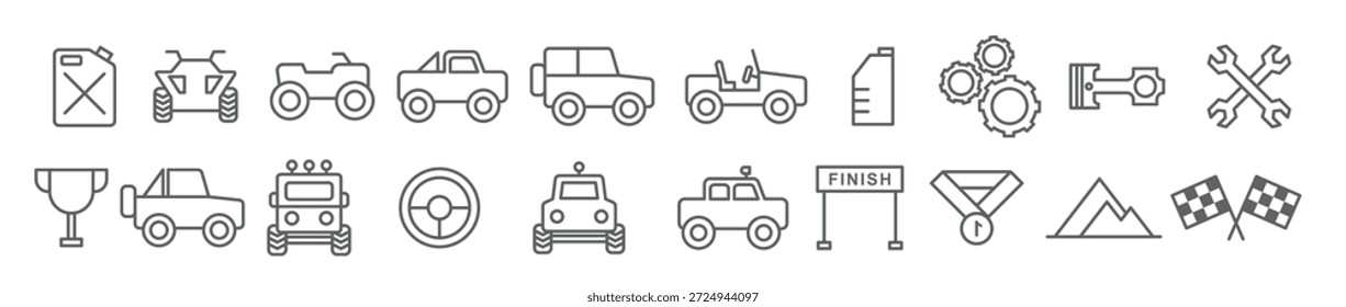 conjunto de ilustração de vetor Off Road