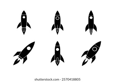 Set off spacecraft silhouette art