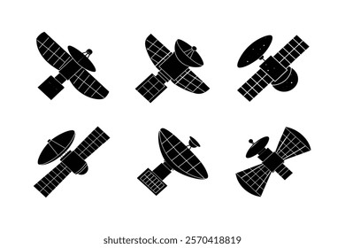 Set off spacecraft silhouette art