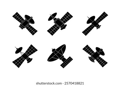 Set off spacecraft silhouette art