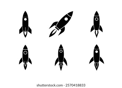 Set off spacecraft silhouette art