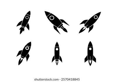 Set off spacecraft silhouette art