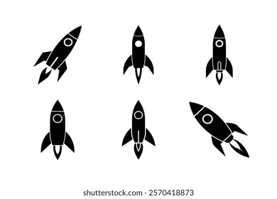 Set off spacecraft silhouette art