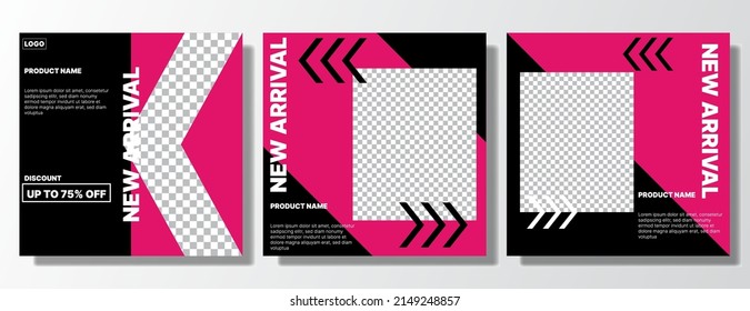 set off square social media post template.
