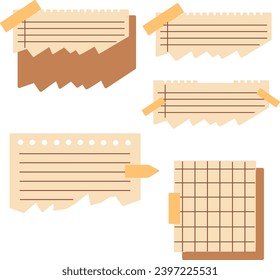 Set off vintage notebook paper