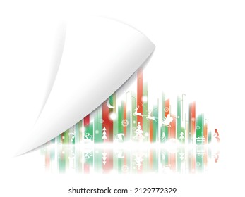 Set off the white cover search and discover the city with Christmas element shows Festive atmosphere vector illustration graphic EPS10 