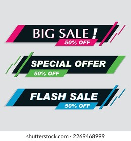 set of offer sale discount tags, special offer tags, best deal tags special offer badges, offer sale ribbons with modern design illustration vector