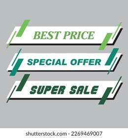 set of offer sale discount tags, special offer tags, best deal tags special offer badges, offer sale ribbons with modern design illustration vector