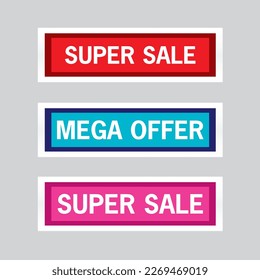 set of offer sale discount tags, special offer tags, best deal tags special offer badges, offer sale ribbons with modern design illustration vector