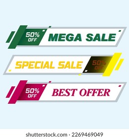 set of offer sale discount tags, special offer tags, best deal tags special offer badges, offer sale ribbons with modern design illustration vector