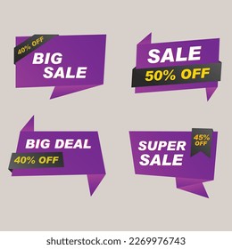 set of offer sale discount tags, special offer tags, best deal tags special offer badges, offer sale ribbons, monsoon sale tag, summer, winter sale tag with modern design illustration vector