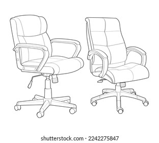 Table Office chair blackSketchchair template cdr png  PNGEgg