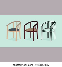 Conjunto de sillas de oficina en diferentes colores