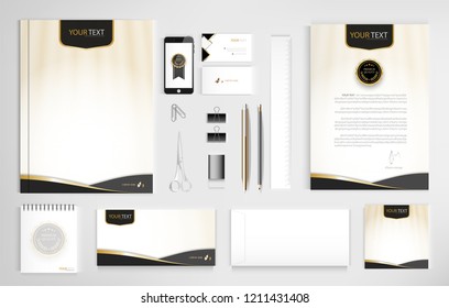 Set of office documents for business, vector Illustration.